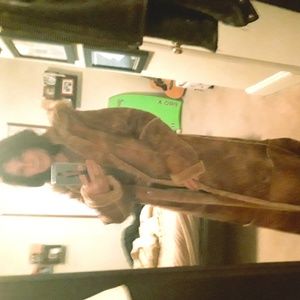 full length shearling women's coat